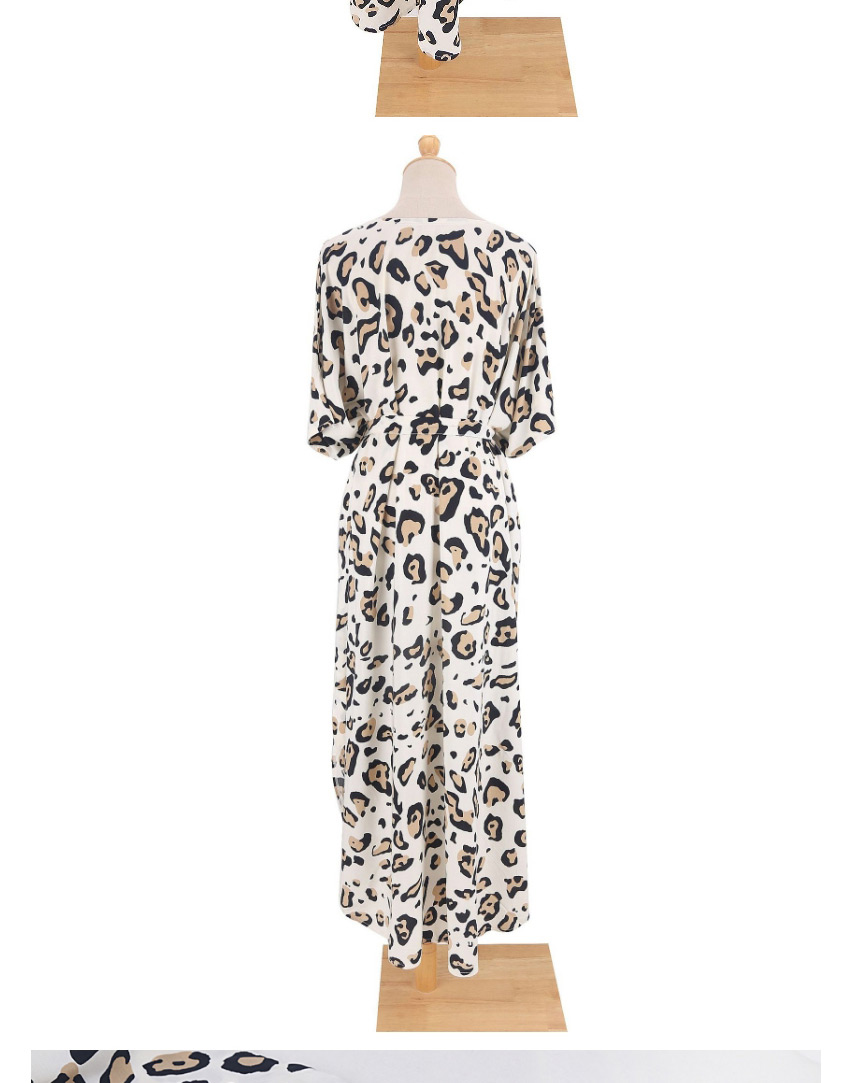 Fashion Leopard Leopard Print Loose Oversized Swimsuit Coverall,Sunscreen Shirts