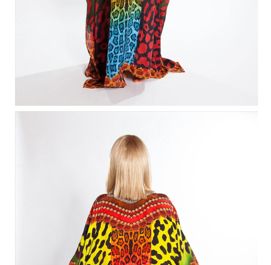 Fashion Printing Printed V-neck Four-way Stretch Skirt Blouse,Sunscreen Shirts