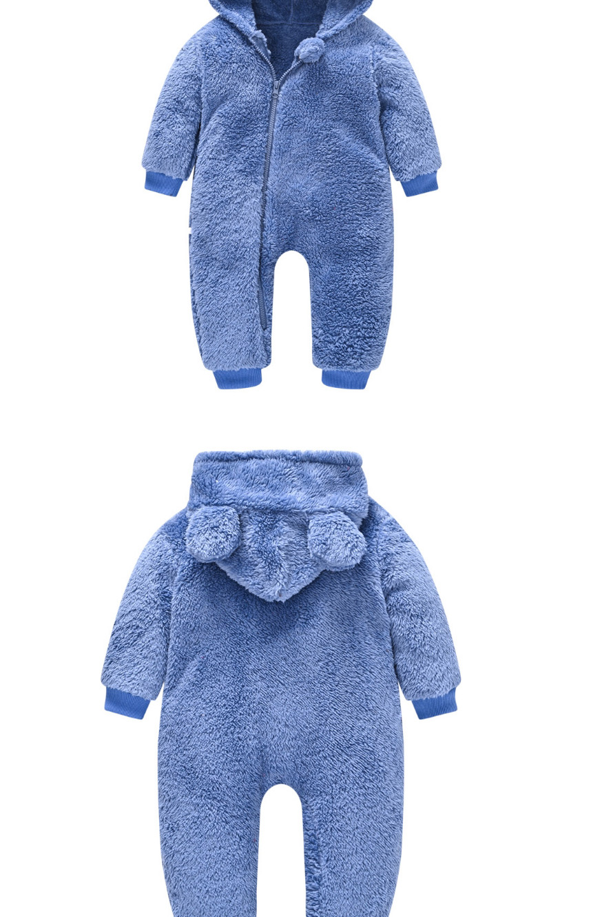 Fashion Blue Cubs Ears Newborn One-piece Wool Sweater Romper,Kids Clothing