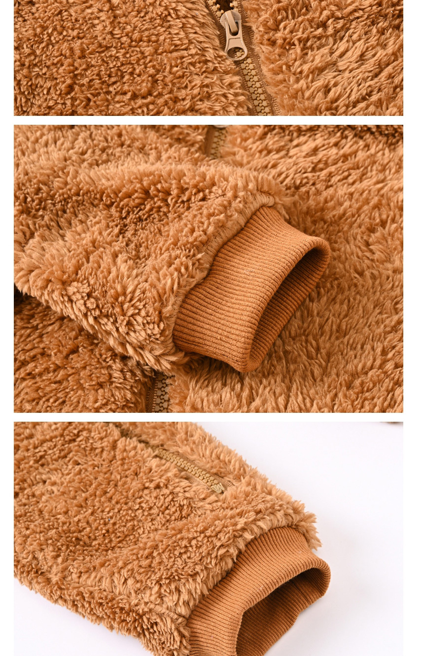 Fashion Dark Brown Cubs Ears Newborn One-piece Wool Sweater Romper,Kids Clothing