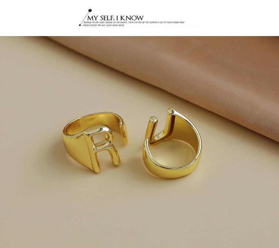Fashion K 26 Letters Open Ring In Copper,Rings