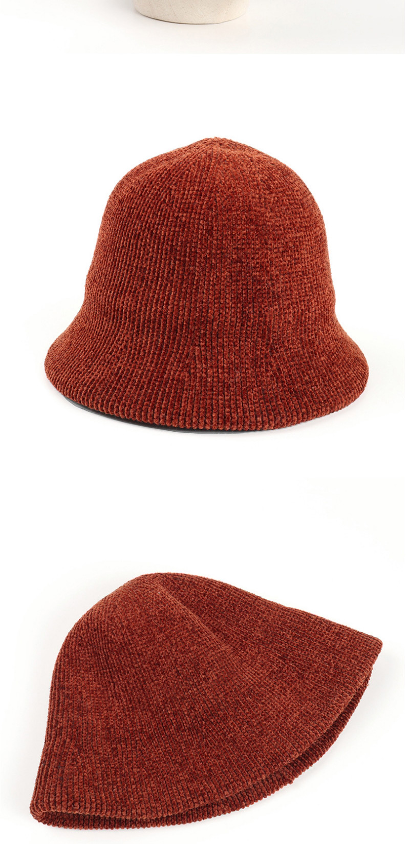 Fashion Caramel Corduroy Dome Knitted Fisherman Hat,Sun Hats