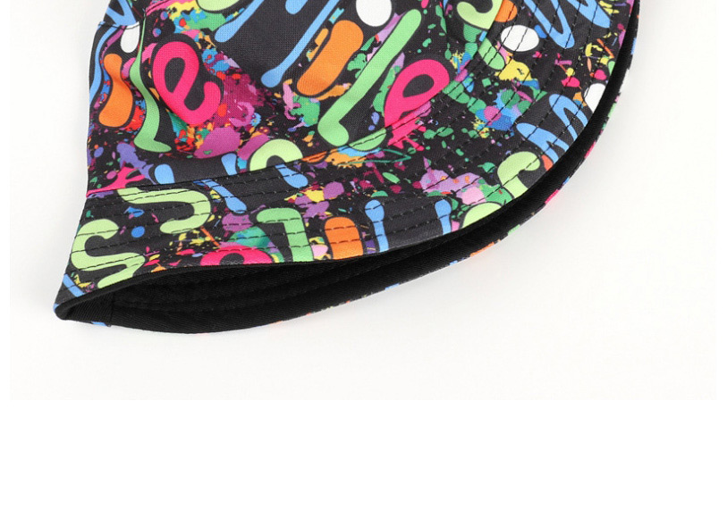 Fashion Color Graffiti Color Double-sided Printing Fisherman Hat,Sun Hats