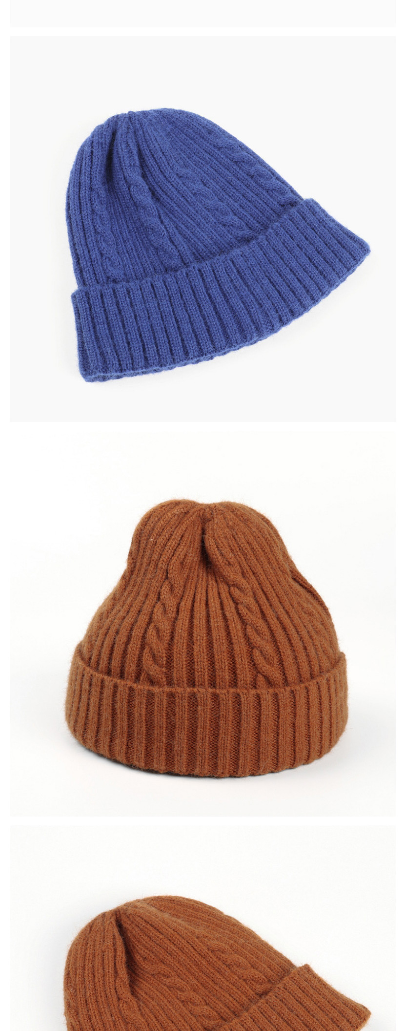 Fashion Beige Twist Woven Warm Childrens Wool Knitted Hat,Knitting Wool Hats