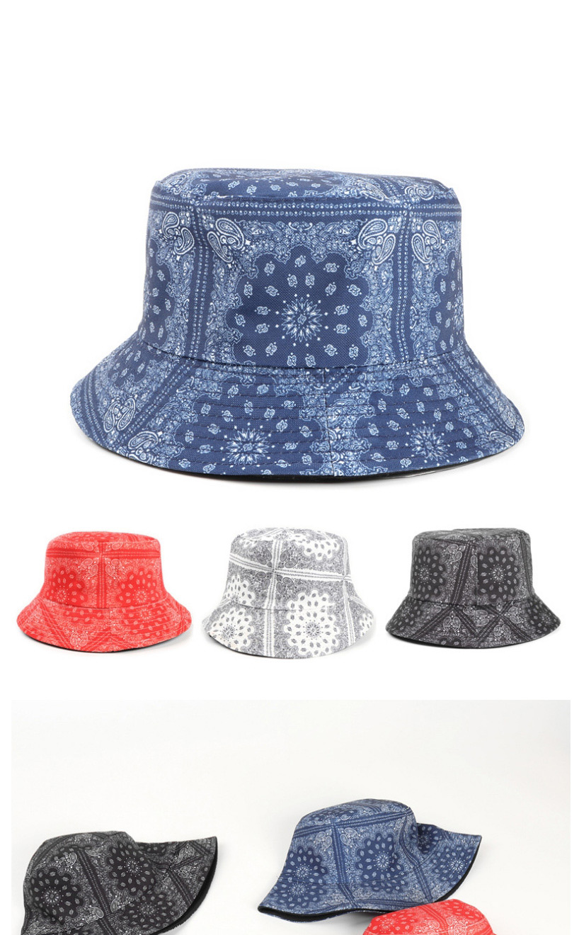 Fashion White Double-sided Cashew Print Fisherman Hat,Sun Hats