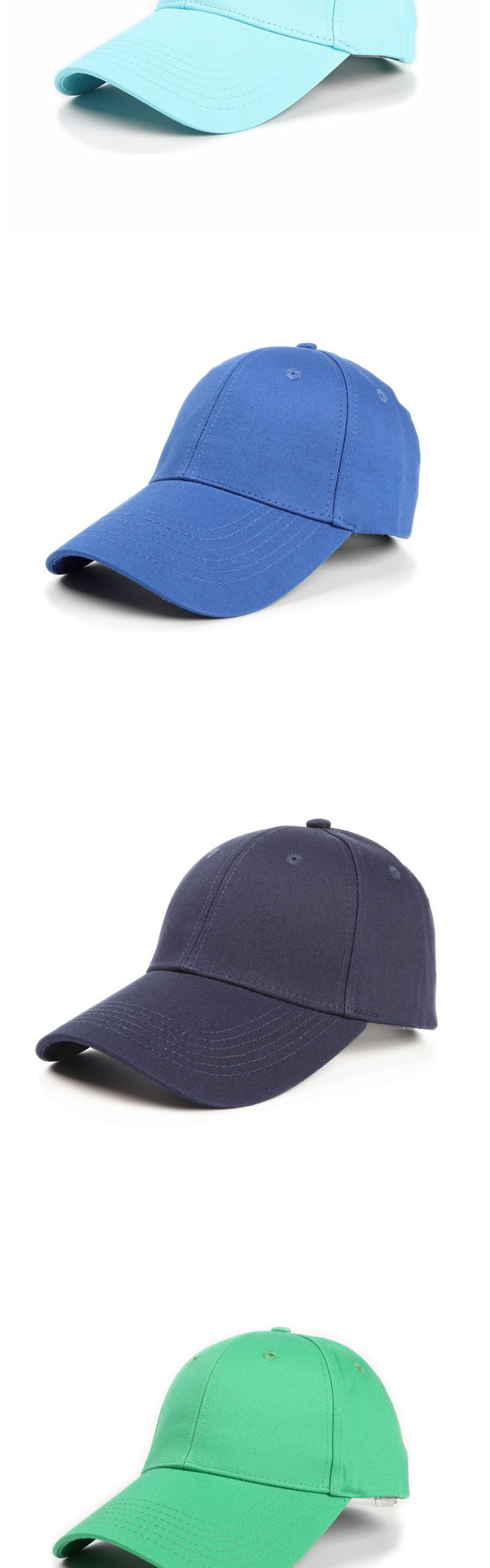 Fashion Navy Cotton Hard Top And Long Brim Baseball Cap,Baseball Caps