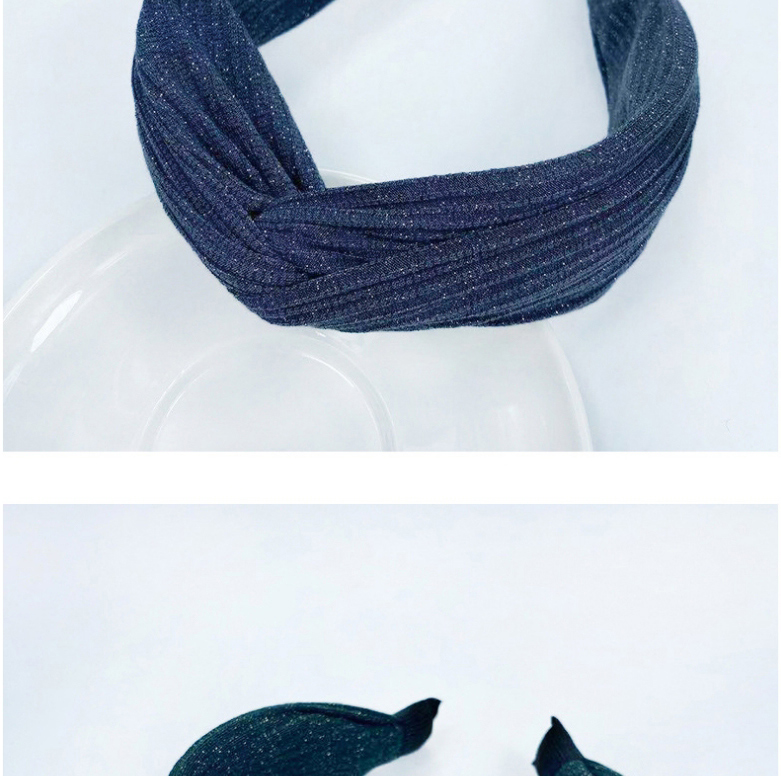 Fashion Khaki Cross Woolen Fabric Wide Brim Headband,Head Band