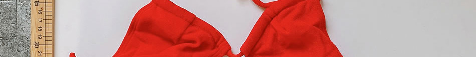 Fashion Red Split Ruffle Swimsuit,Bikini Sets