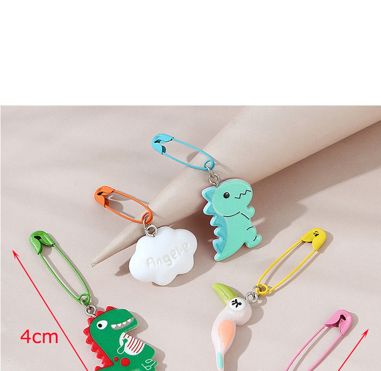 Fashion Color Mixing Frosted Spray Paint Resin Animal Brooch Set For Children,Korean Brooches