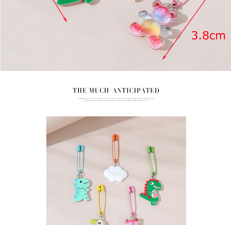 Fashion Color Mixing Frosted Spray Paint Resin Animal Brooch Set For Children,Korean Brooches