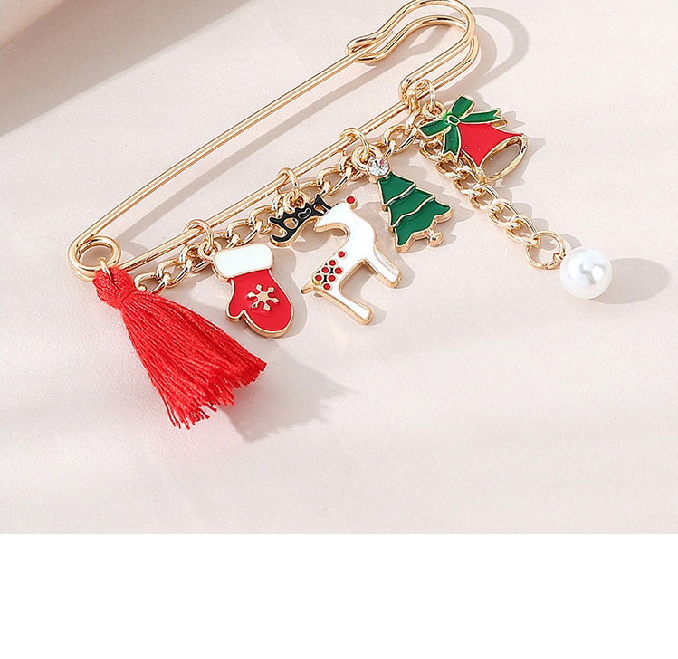 Fashion Gold Color Drop Oil Fringed Bell Alloy Pearl Brooch,Korean Brooches