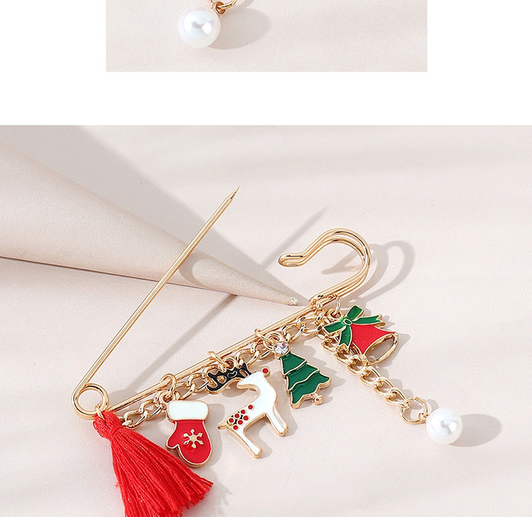 Fashion Gold Color Drop Oil Fringed Bell Alloy Pearl Brooch,Korean Brooches