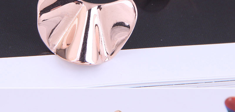 Fashion Rose Gold Color Titanium Steel Fan Earrings,Stud Earrings
