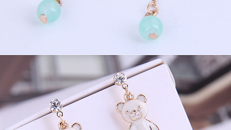 Fashion White Rabbit Drop Oil Diamond Alloy Earrings,Stud Earrings