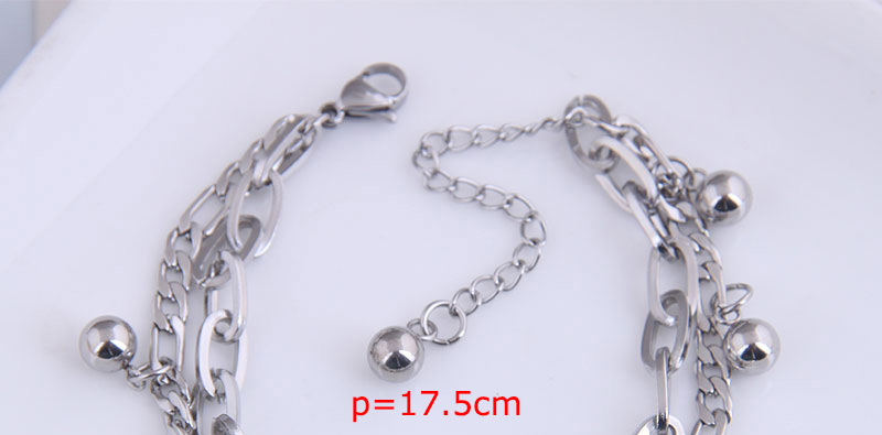 Fashion Lucky Cat Stainless Steel Bead Lucky Cat Double Bracelet,Fashion Bracelets