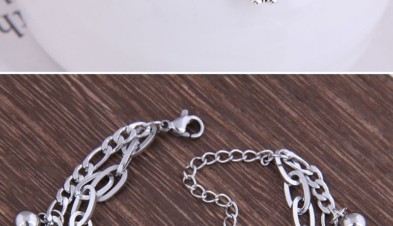 Fashion Bunny Stainless Steel Beads Bunny Double Layer Bracelet,Fashion Bracelets
