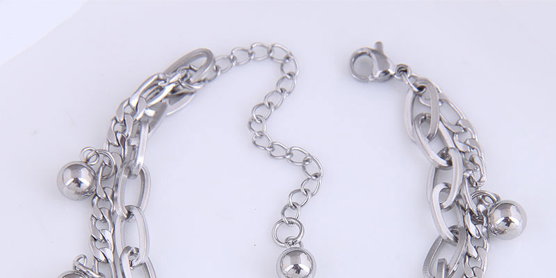 Fashion Elephant Stainless Steel Bead Baby Elephant Double-layer Bracelet,Fashion Bracelets