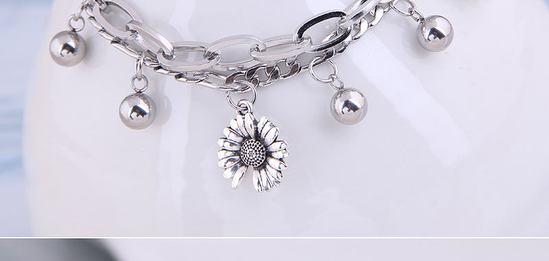 Fashion Zou Ju Zou Chrysanthemum Double Bracelet With Stainless Steel Beads,Fashion Bracelets