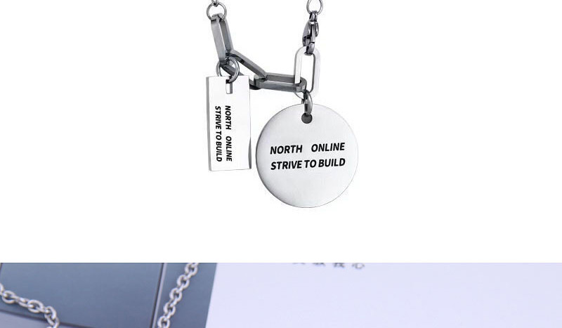 Fashion Round Card Long Round Necklace,Pendants