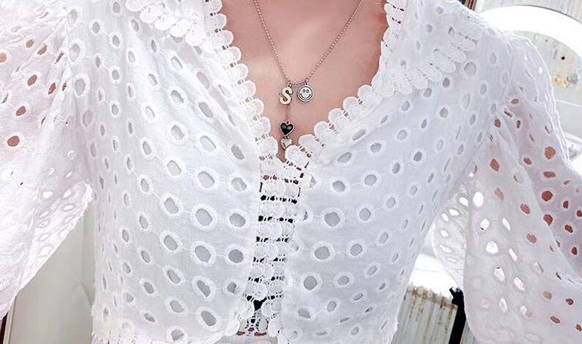 Fashion Love Love Smiley Face Drop Oil Pendant Long Necklace,Pendants