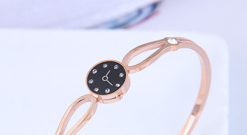 Fashion Rose Gold Titanium Steel Watch Cutout Bracelet,Fashion Bangles