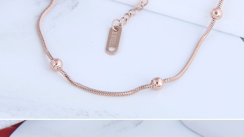 Fashion Rose Gold Ball Spring Chain Titanium Steel Bracelet,Fashion Bracelets