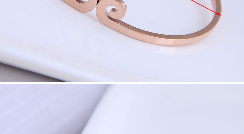 Fashion Rose Gold Curse Titanium Steel Open Bracelet,Fashion Bangles