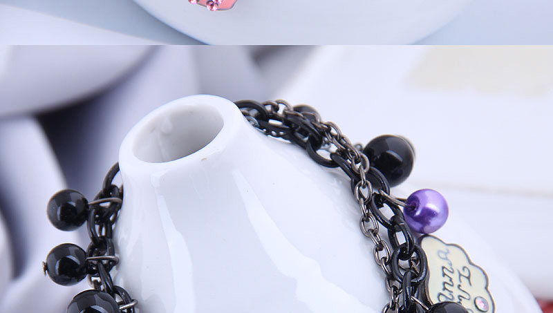 Fashion Black Metal Drip Cake Diamond Alloy Bracelet,Fashion Bracelets