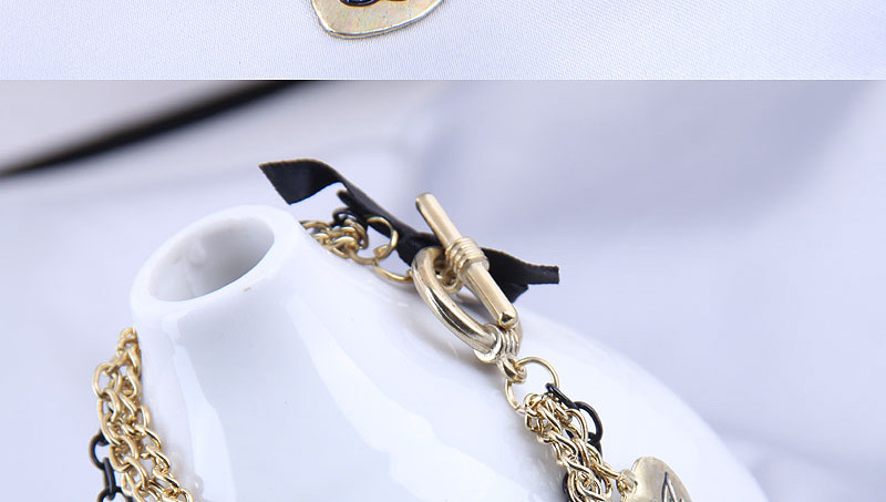 Fashion Gold Color Metal Rich Dog Bow Multi-layer Bracelet,Fashion Bracelets