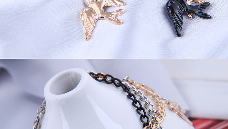 Fashion Color Mixing Metal Swallow Alloy Multilayer Bracelet,Fashion Bracelets