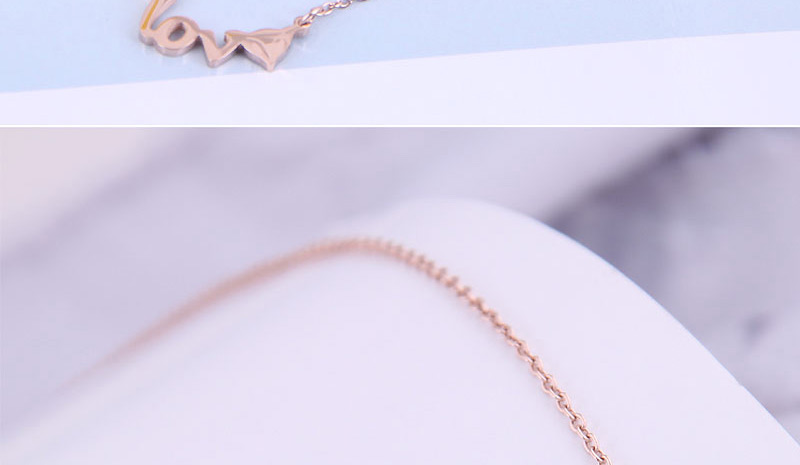 Fashion Gold Color Fox Titanium Letter Necklace,Pendants