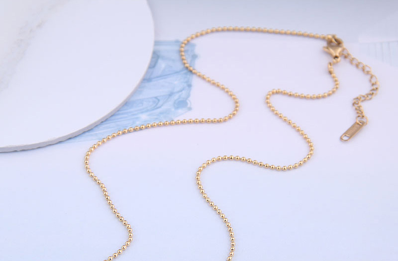Fashion Gold Color Joy Luck Round Titanium Steel Necklace,Pendants