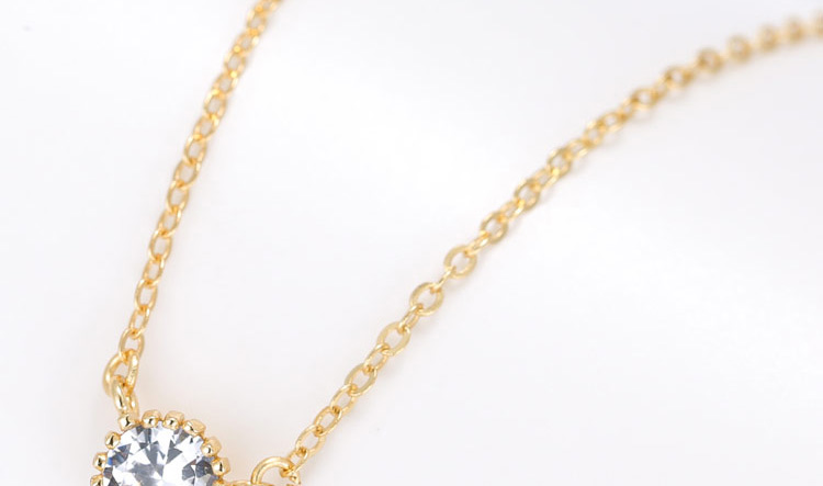 Fashion Golden Single Zirconium Necklace,Necklaces