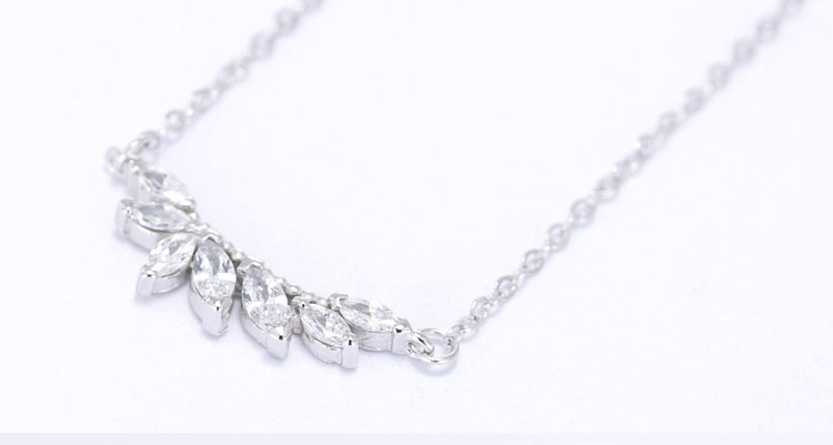 Fashion Silver Brilliant Zircon Necklace,Necklaces