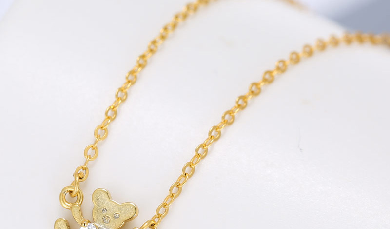 Fashion Golden Teddy Bear Necklace,Necklaces