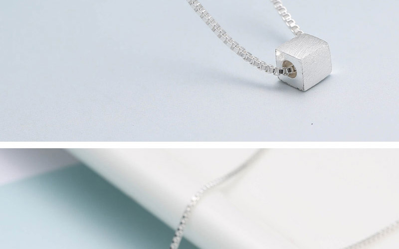 Fashion Silver Rubiks Cube Necklace,Necklaces