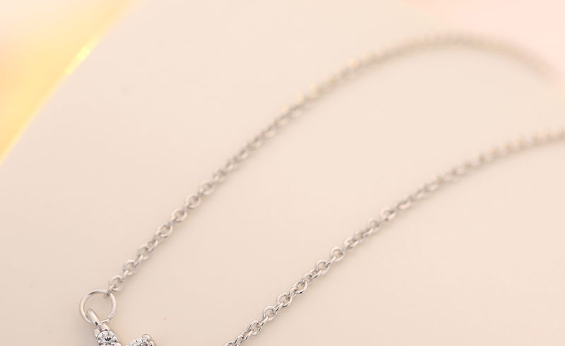Fashion Silver Shining Diamond Cross Necklace,Chains