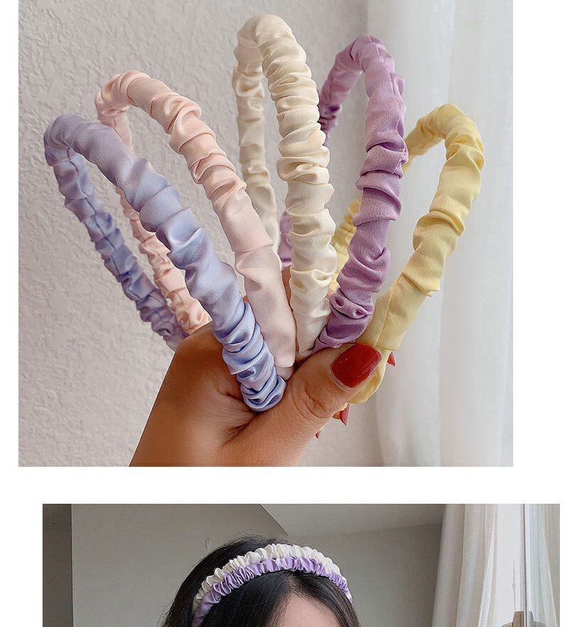 Fashion Light Purple Fabric Wrinkled Satin Headband,Head Band