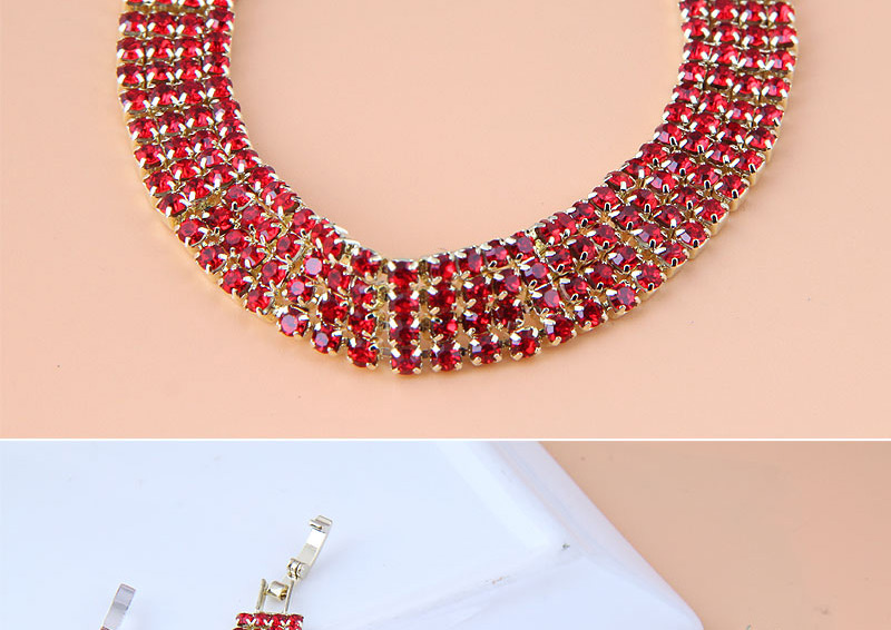 Fashion Red Metal Flash Diamond Bracelet,Fashion Bracelets