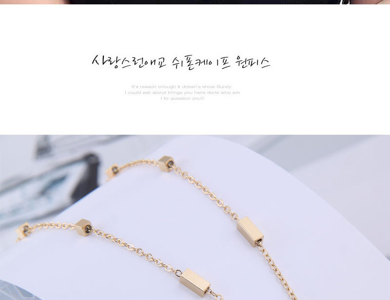 Fashion Rose Gold Titanium Steel Heart Necklace,Necklaces