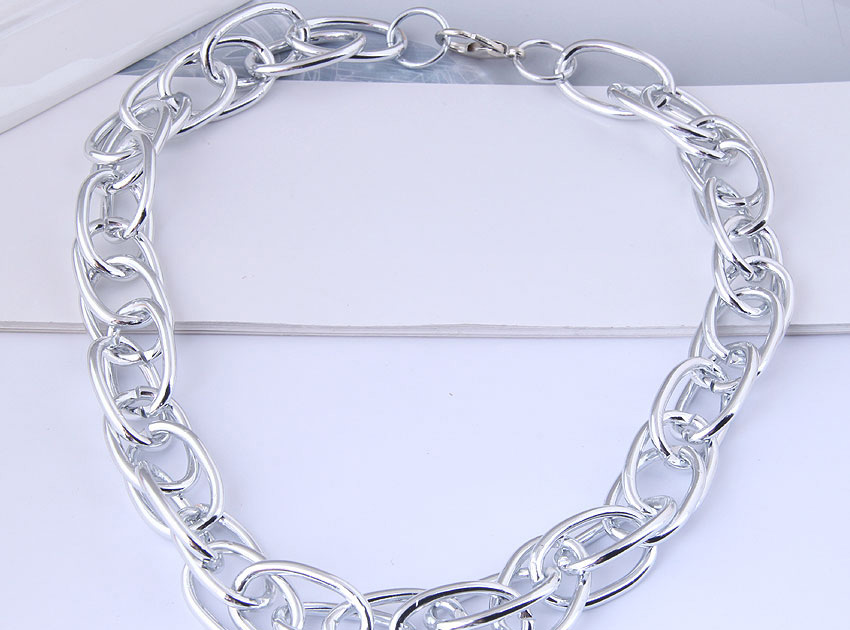 Fashion Golden Metal Chain Interwoven Short Necklace,Chains