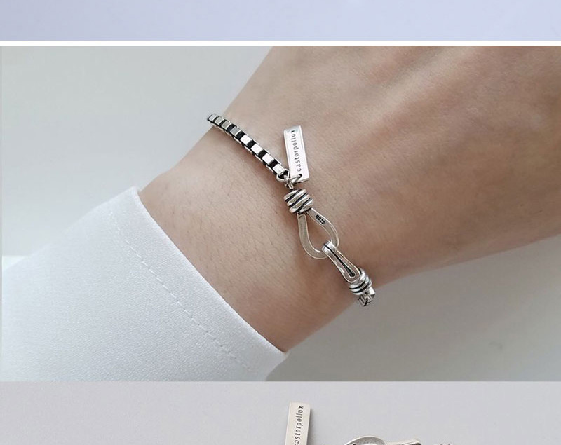Fashion Silver Imitation Double Hook Bracelet,Bracelets