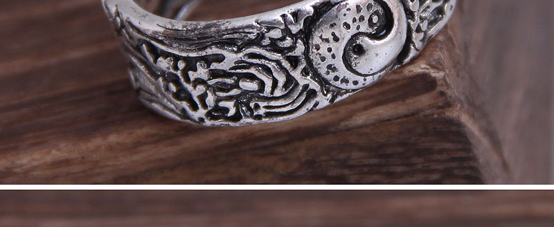 Fashion Silver Color Tai Chi Pattern Open Ring,Fashion Rings