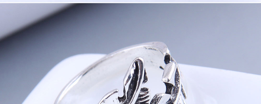 Fashion Silver Color Leaf Open Ring,Fashion Rings