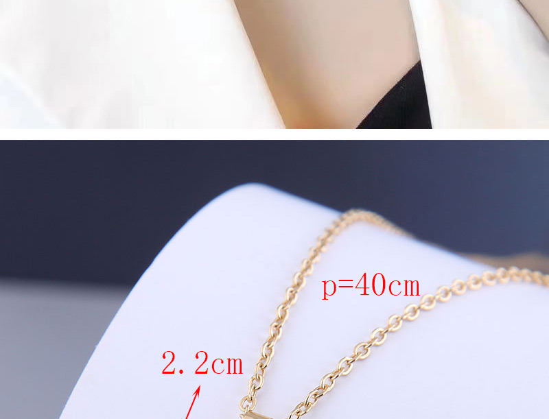 Fashion Rose Gold Color Geometric Tulip Pendant Necklace,Necklaces