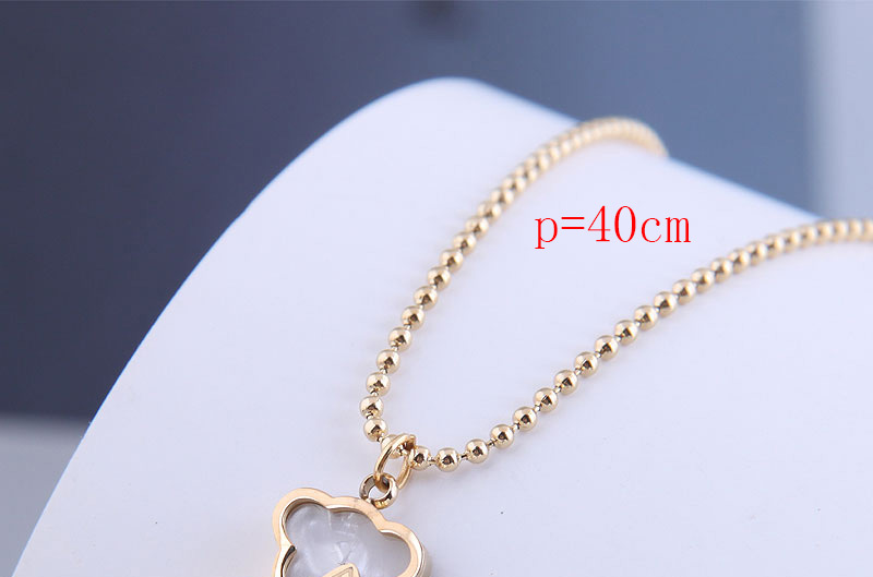 Fashion Rose Gold Color Titanium Steel Bear Necklace,Necklaces