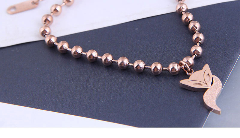 Fashion Rose Gold Color Titanium Steel Fox Bracelet,Bracelets