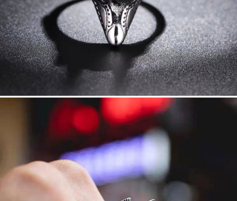 Fashion Silver Color Metal Wolf Head Ring,Fashion Rings