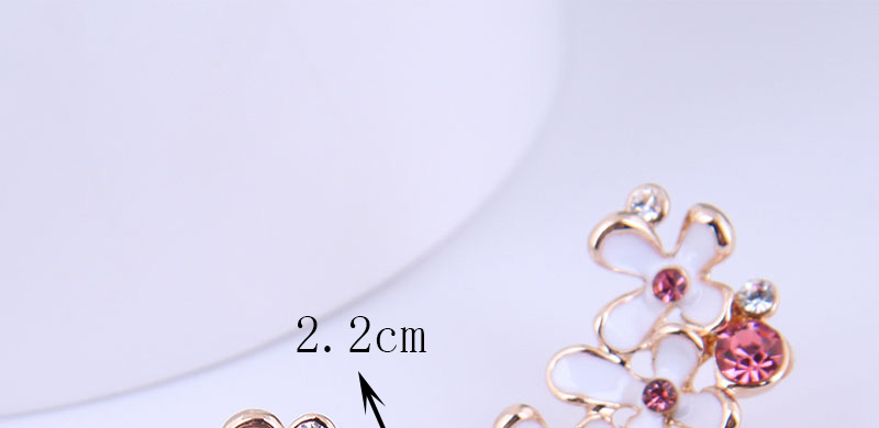Fashion Gold Diamond Flower Stud Earrings,Stud Earrings