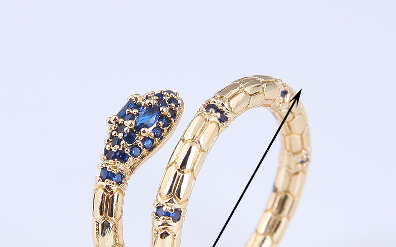 Fashion Pink Real Gold Plated Zirconium Serpentine Open Ring,Fashion Rings